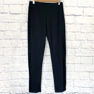 Mayoral black sueded side stripe pants leggings 14 NWT